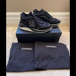 Chanel Fuzzy Sneakers